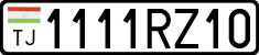 License plate of Tajikistan, Private owners (2009)