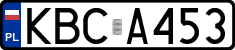 License plates of Poland, Regular car plates