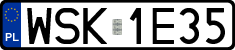 License plates of Poland, Regular car plates