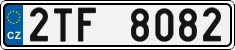 License plate of the Czech Republic, Cars (2001)
