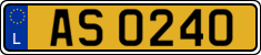 License plate of Luxembourg, 2003 year system