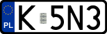 License plates of Poland, Regular car plates