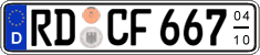 German license plate, Seasonal plates