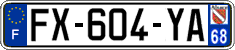 French license plate, SIV (ordinary)