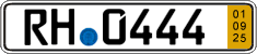 German license plate, Short-term transit plates