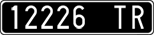License plate of Italy, Cars (1927 year series)