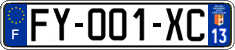 French license plate, SIV (ordinary)
