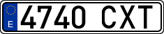 License plates of Spain, Ordinary (2000)