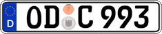 German license plate, Regular plates