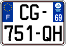 French license plate, SIV (ordinary)
