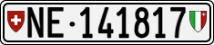 License plate of Switzerland, Cars