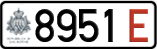 License plate of San Marino, Temporary (E 1234/1234 E)