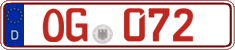 German license plate, Red license plates