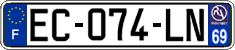 French license plate, SIV (ordinary)