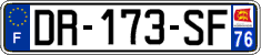 French license plate, SIV (ordinary)