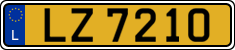 License plate of Luxembourg, 2003 year system