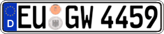 German license plate, Regular plates