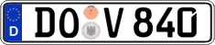 German license plate, Regular plates