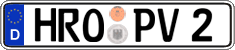 German license plate, Regular plates