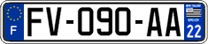 French license plate, SIV (ordinary)