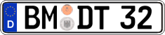 German license plate, Regular plates