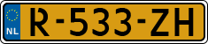 License plate of the Netherlands, Cars
