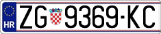 License plate of Croatia, Regular plates