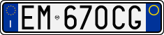 Нумар Італіі, Аўтамабілі (стандарт 1994 г.)
