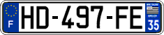 French license plate, SIV (ordinary)