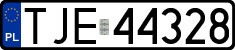 License plates of Poland, Regular car plates