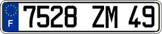 French license plate, FNI