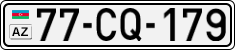 License plate of Azerbaijan, Cars
