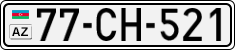 License plate of Azerbaijan, Cars