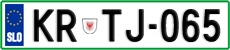 License plate of Slovenia, Cars