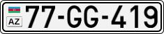 License plate of Azerbaijan, Cars