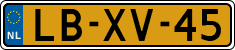 License plate of the Netherlands, Cars