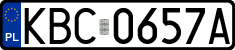 License plates of Poland, Regular car plates