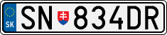 License plate of Slovakia, Cars