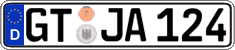 German license plate, Regular plates