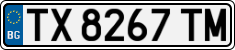 License plate of Bulgaria, Cars