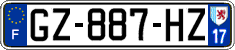 French license plate, SIV (ordinary)