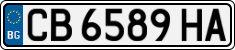 License plate of Bulgaria, Cars