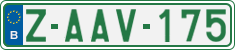 License plate of Belgium, Regular plates (2010)