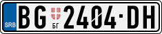 License plate of Serbia, Cars
