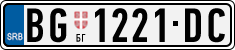License plate of Serbia, Cars