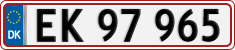 License plate of Denmark, Regular plates