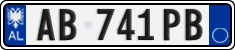 License plate of Albania, Cars (2011)