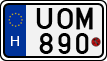 license plates of Hungary, Motorcycles (1990)
