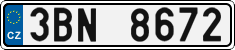 License plate of the Czech Republic, Cars (2001)