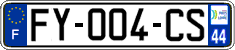 French license plate, SIV (ordinary)